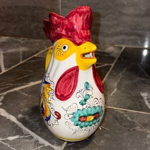 Colorful Ceramic Rooster Pitcher